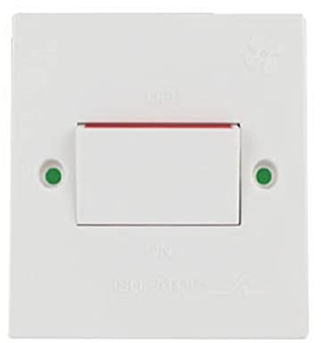 Mr Gadget Solutions® Three Pole Fan White Wall Switch Isolator 10A Bathroom Kitchen Extractor