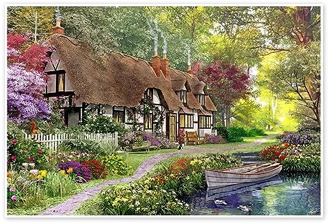 Das versteckte Landhaus im Wald Poster von Dominic Davison 120 x 80 cm Wandbilder Wanddeko