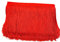 20cm x 2m Fransenborte Fransenbordüre Fransenband Dekoband Tanzfransen Schnittfranse Seide Quaste Fransen-Borten Bänder zum Nähen,DIY Basteln,Kleidung Dessous Kostüme Vorhänge Dekoration,Rot A