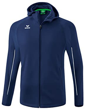 Erima Unisex Erwachsene Erwachsene Liga Star Trainingsjacke mit Kapuze (1032329), new navy/weiß, S