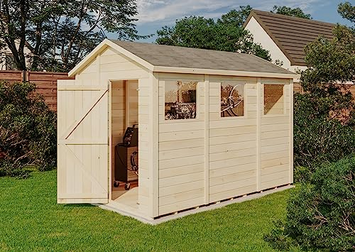 Storehaus Abri de Jardin Style (Toit à Deux pentes) en Bois de la Marque Storehaus | Remise à Outils | abri de Jardin Exterieur | cabane de Jardin, Toit en bâtière, épaisseur de la paroi 12 mm