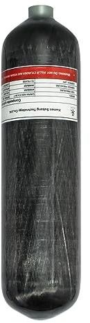 TUXING 4500 Psi PC-Lufttank, Hochdruck-Verbundzylinder, Kohlefaser-Lufttank, 3 l, CE-geprüft, Pcp Paintball-Lufttank (leere Flasche) M18 x 1,5