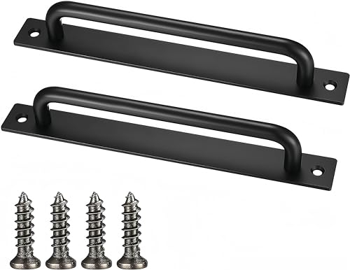 MIEGUIWOR 2 Türgriffe aus Aluminium – Hochwertiger Handgriff mit Mehrfacher Beschichtung, Rostfrei und Langlebig – Elegantes Design für Schränke, Türen und Schubladen (Innen/Außen) (180mm, schwarz)