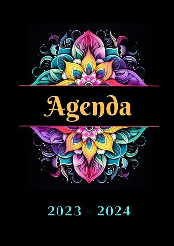 Agenda scolaire 2023 2024 Mandala: Organisateur semainier, 1 semaine sur 2 pages, grand format A4, Etudiant de Primaire Collège Lycée Université, ... zen , un mandala par semaine pour déstresser