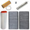 BESTPRICE Inspektionspaket Filterset mit 1x Luftfilter, 2x Innenraumfilter (Pollenfilter) mit Aktivkohle, 1x Ölfilter, 1x Kraftstofffilter, 1x Ölablassschraube, Kompatibel mit BMW 5er (E60) (E61)