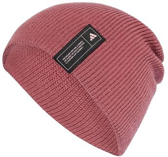 adidas Unisex Essentials Beanie, Preloved Crimson/Black/Semi Pink Spark, L