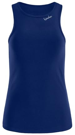 WINSHAPE Damen Functional Light and Soft Tanktop Aet134ls Yoga-Shirt, Dark-Blue, M EU