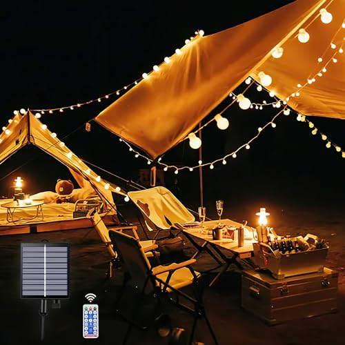 WOWDSGN 20m 200LED Solar Lichterkette für Außen & Innen - Wasserdicht, Garten und Balkon Lichterkette, Einfache Installation, Lange Leuchtdauer - Perfekt für Partybeleuchtung und Pavillon Beleuchtung