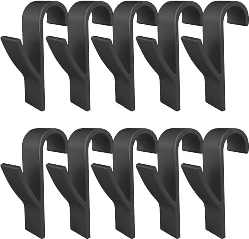 Annyswit 10 Piezas Gancho Toallero Plástico Gancho Radiador Toallero Baño Colgador Gancho Radiador Nero Colgador Calentador Toalla y Gancho No Requiere Perforación para Colgar Toalla Bata