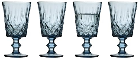Lyngby Glas Sorrento Verre à vin 29 cl 4 pces Bleu