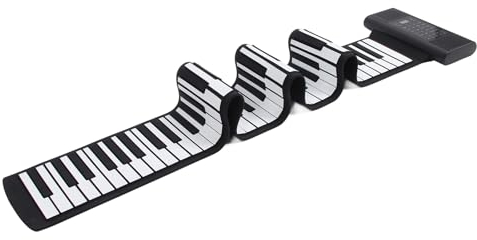 88-Tasten-Roll-Piano-Tastatur, Tragbare Digitale Elektrische Hand-Roll-Piano-Tastatur mit LED-Anzeige, Stromversorgung über USB 5 V, Unterstützt MIDI-Ausgang, für Anfänger