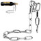 JSHDUSA Chain Wine Rack | Floating Chain Bottle Holder | Suspension Stainless Steel Chain Wine Holder,Floating Iron Link Chain Wine Bottle Rack,Iron Chain Design Tabletop Wine Rack Holder