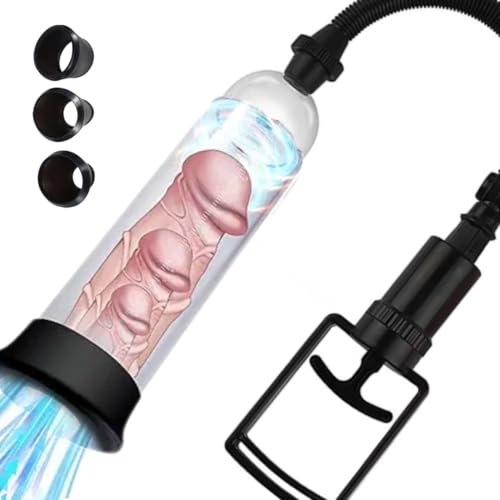 Penis Pump for Men – Manual Vacuum Cock Pump & Penis Enlarger Device, Erectile Dysfunction Pump for Stronger Erections, Dick Pump Adult Sex Toy for Male Stamina & Confidence