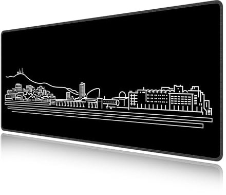 LL-COEUR Schwarz Übergröße Gaming Mauspad 700x300x3mm Verlängerte Mausmatte Schreibtischunterlage XXL Speed Gamer Mousepad für Tastatur, PC, Laptop XXXL