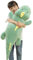 80cm Groß Kuscheltier Dinosaurier-Plüschtier, Lang Dinosaurier Plüsch Umarmungskissen, Lendenwirbel-Rückenkissen, Grünes Stofftier Dinosaurier-Körperkissen, Geschenk für Kinder Geburtstag, Ostern