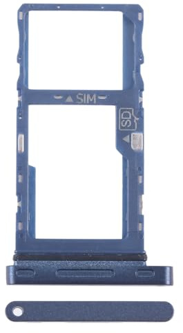 Ersatzteil kompatibel mit Nokia T20 TA-1394 TA-1397 TA-1392 Wagen Einschub Halter Adapter Slot Slot Slot Wagen für SIM-Karte + Micro-SD-Speicherfach (Blau)