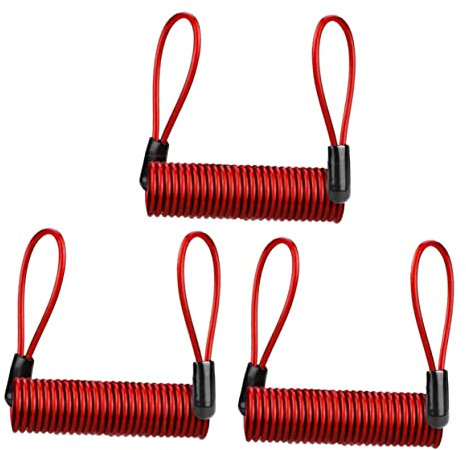 VANZACK 3pcs Disc Brake Lock Steel Cable Lock Wire for Bike Security Theft Alarm Metal Interface High Safety