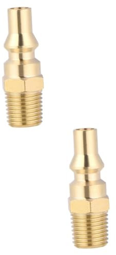 OFFSCH Propangas Absperrventil 2st Kugel-schnellkupplung Passender Kupplungsstecker Kugelhahn-schnellkupplung Für -absperrventil Schnellverbinder Luftkupplungs-Kompressor-armaturen Golden
