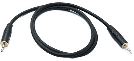 System-S Cable de audio jack de 100 cm, 3,5 mm, 3 pines macho a macho, adaptador AUX