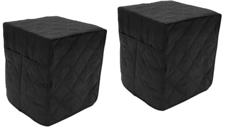 Garneck 2St Kaffeemaschinenabdeckung kaffemaschine caps Kaffeemaschinen-Staubschutz grüne Kaffeemaschine Toaster kaffeepadmaschine Kaffeemaschinenschutz Küchenversorgung Baumwolle Black