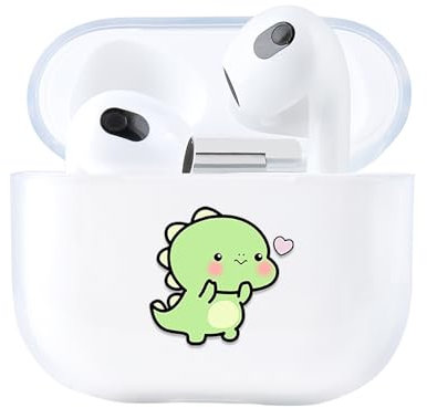 AKABEILA Hülle Kompatibel mit Apple AirPods 4 Transparente Schutzhülle Weich TPU mit Niedliches Design AirPods 4 Gen 2024 USB-C Ladehülle LED Front Sichtbar