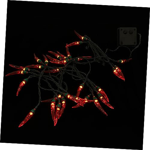 HOMSFOU Heimgebrauch Szene Solar Lampe Chili Licht Dekorative Lampe Chili String Lichter Set