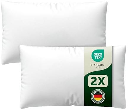 Blumtal Kissenfüllung 30x50 cm 2er - Oeko-TEX zertifizierte Füllung Kissen 30x50 cm aus atmungsaktivem, schnelltrocknendem Polyester - waschbares Inlett weich & langlebig