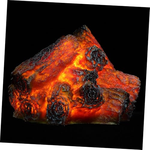 Amosfun Holzkohleflammenlampe Künstliche Feuerlampe Led-flammenkamin-nachtlicht Für Wohnungen Restaurants Flackernde Feuerstelle-atmosphäre Kreative Dekoration Ohne Flammeneffekt