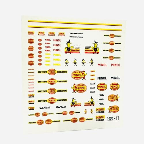Waterslide Decal Minol DDR Set Scale 1:120 Spur TT LKW & Zug Modellbahn Eisenbahn Container Ostalgie Auto Oldtimer