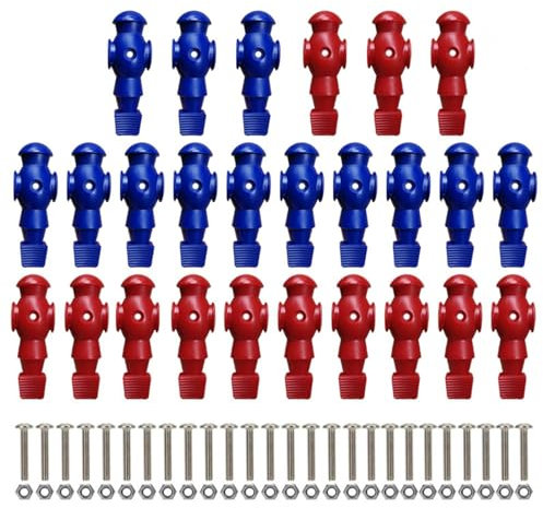 Generisch Tischfußball-Ersatz Herren,Tischkicker Herren - Rod Tischfußball-Mann-Statue,Fußballspieler-Figur, 26 x Tischfußball-Komponenten, Spiel-Fußball-Maschinenzubehör für 5/8-Zoll-Fußballstange