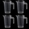 NVQVQ Small Plastic Measuring Jugs 4pcs 100ML, Clear Plastic Measuring Jugs Heat Resistant Measuring Jugs Set for Baking Lab Kitchen Cooking Measure Tool, Set of 4