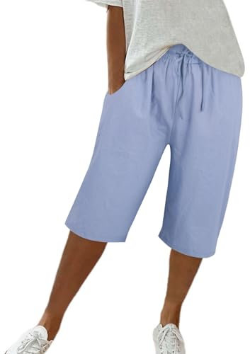 Qixiu Leinenhose weiß Damen, Leinenhose Weiss Damen, Sommerhose, Damen Leinenhose Sommer, Hosen, Hose Damen Herbst, Damen Hose Winter, Hose Damen Jeans, leinen-Schlupfhose, leichte Sommerhose