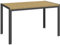 Outsunny Rechteckiger Gartentisch, Esstisch für 4 Personen aus Metall und PE-Geflecht Harzplatte Rattan-Effekt, ABM. 120L x 70l x 72H cm Beige