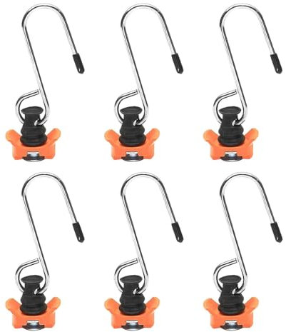 6 Stück Airlineschiene Zubehör Haken, Zurrschienen Endbeschlag Fitting Endfitting Airline Schienen Zubehör, Einfachendbeschlag für Airlineschienen Fitting mit Haken