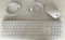 Per HP White Cheddar 928517-041 Layout tedesco Cavo USB Tastiera cablata Mouse set insieme bianco