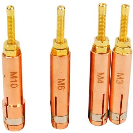 2 pinzas de sujeción M3/M4/M6/M10 for pistola de soldadura de pernos CD de descarga de condensador, soplete de soldadura, máquina soldadora de pernos.(M4)