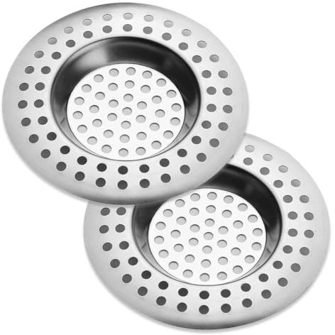 2 Stück Abflusssieb Ø 7,7 cm für Waschbecken Spülbecken Küche Badezimmer Dusche Haarsieb