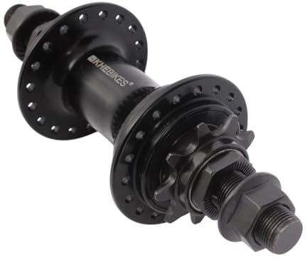 KHEbikes KHE Acme BMX Nabe, 36 Loch, 14mm Achse, 9 Zähne Ritzel, Industrielager, Schwarz, 502g