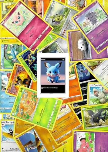 200 Pokemon Karten | 20 Holo garantiert | Original & Deutsch | Keine doppelten | Sammelkarten Set für Kinder & Sammler | inkl. BenjiCards Visitenkarte