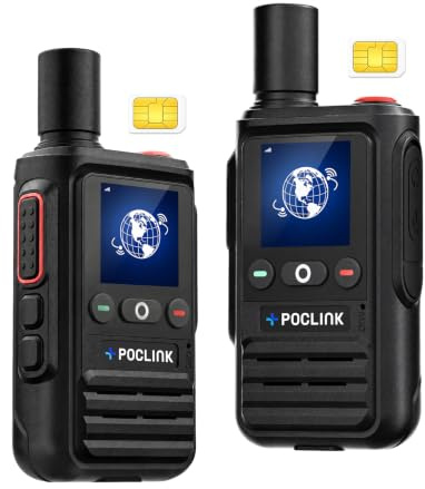 Lifetime Free Global Walkie Talkies Long Range, POC-1 Lite, 4G LTE Unlimited Range POC Two-Way Radios with Bluetooth & APP, 3000mAh Rechargeable Walkie Talkies, Support User Self-Group Creation