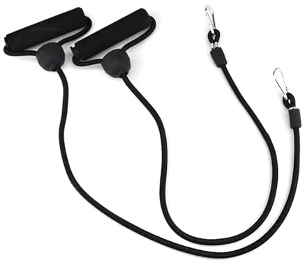 2 hochelastische Stepper Zugseile Widerstandsband Heim-Fitnessgerät Workout & Übungsband Handgriffseil für Krafttraining