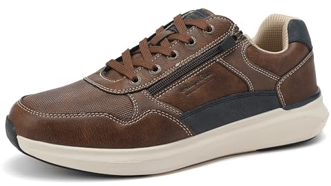 Zapatillas Hombre Zapatos Vestir Casual Sneakers Deportivas | Correr, Gimnasio, Trabajo, Senderismo, Con Cremallera, Transpirables, Antideslizante, Moda