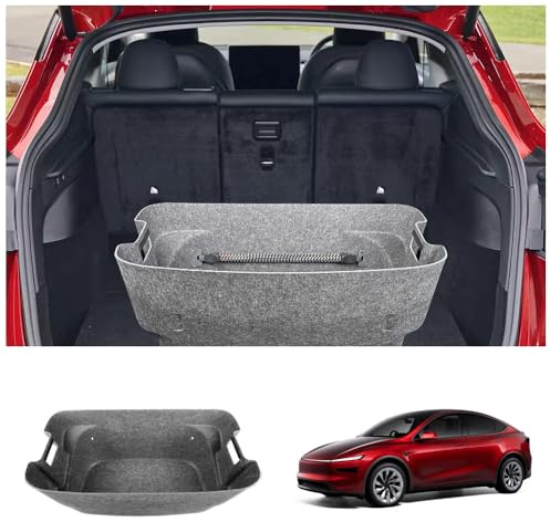 VLOX Tesla Model Y Juniper Kofferraum-Organizer Aufbewahrungsbox – Passgenau für Model Y 2025, 105L Kapazität Auto-Aufbewahrungsbox mit 4 Schlaufen für Gurte – Praktisches Tesla Model Y Zubehör