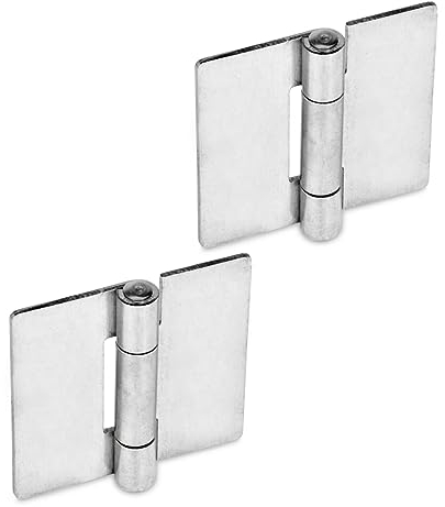 Ganter Normelemente | Edelstahl-Blechscharniere - GN 136-NI-60-60-A | Edelstahl | Stift Edelstahl | 2 Stück