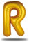 FUNXGO XXL Groß Folienballon Buchstaben R Gold -Riesen Alphabet ca. 100m - Verstärktes Material - Helium oder Luftfüllung - Perfekt für Geburtstag, Hochzeit, Party Dekoration & JGA - Ballon R Gold