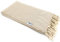 Carenesse - Telo da hammam Favo, 90 x 170 cm, 100% Cotone, Motivo Pepita su Entrambi i Lati, con Frange annodate, Colore Beige