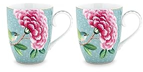 Pip Studio 2er Tassen-Set Blushing Birds | Blue - 350 ml