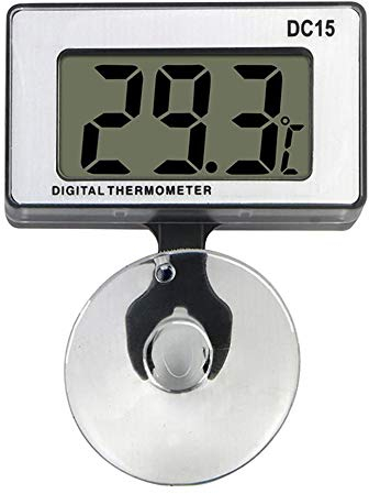 Aquarium Thermometer Digital Tauchbar Gellvann mit Saugnapf Aquarium Thermometer Digital LCD Wasserdicht für Tropische und Meeresaquarien