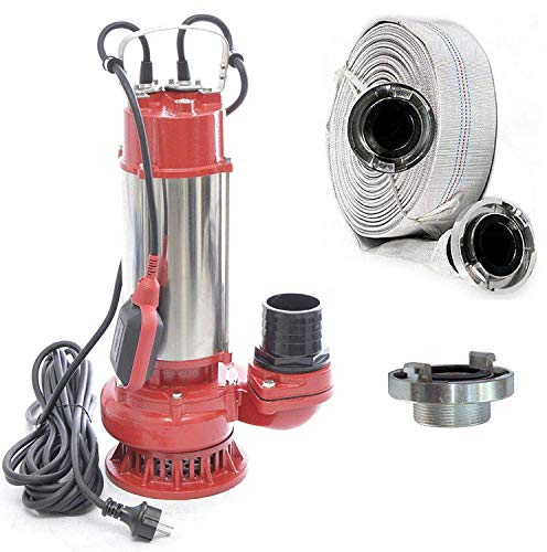 Leistungsstarke Schmutzwasserpumpe SWQ1500 PRO Tauchpumpe Wasserpumpe 1,5kW 1200l/min Grubenpumpe Baupumpe