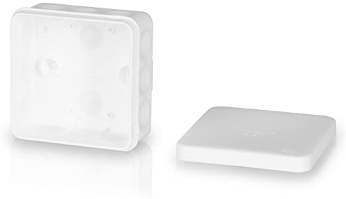 f-tronic Feuchtraum-Abzweigkasten E1210w, IP55, 80 x 80 x 37 mm, weiß, Inhalt: 10 Stück